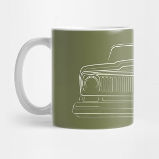 Jeep Cherokee Chief SJ - front stencil, white Mug